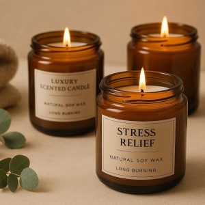1 Luxury Scented Candles Natural Soy Wax Long Burning Jar for Stress Relief and Aromatherapy At Home Spa